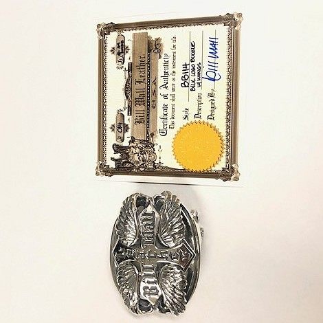 ���ʲ�K&W ��BILL WALL LEATHER��Logo w/wings �٥�ȥХå��� ����¾���ѥ�륰�å� ���ѥ��