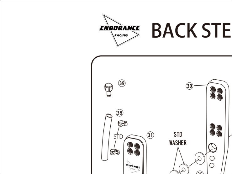 ENDURANCE エンデュランス 【レース専用】 39.PLUG BREATHER TUBE[バックステップキット(EF650K26J1)：..