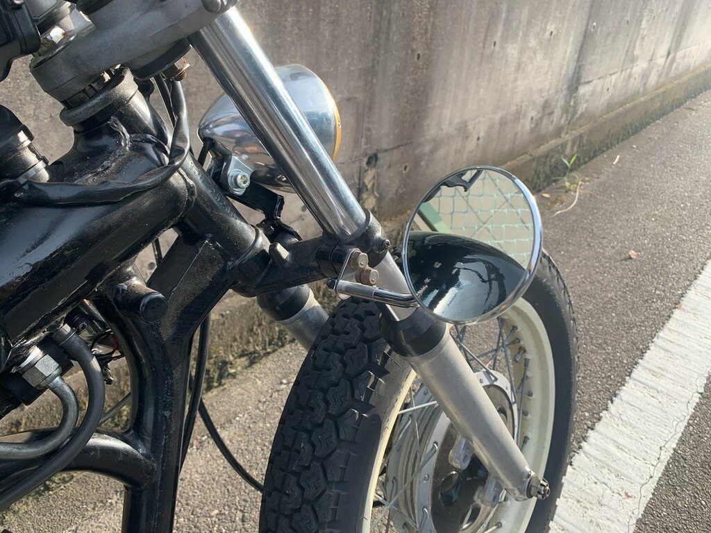 部品屋K W フォーククランプミラーステー SR400 YAMAHA ヤマハ タイプ：ミラーステーキット3インチ