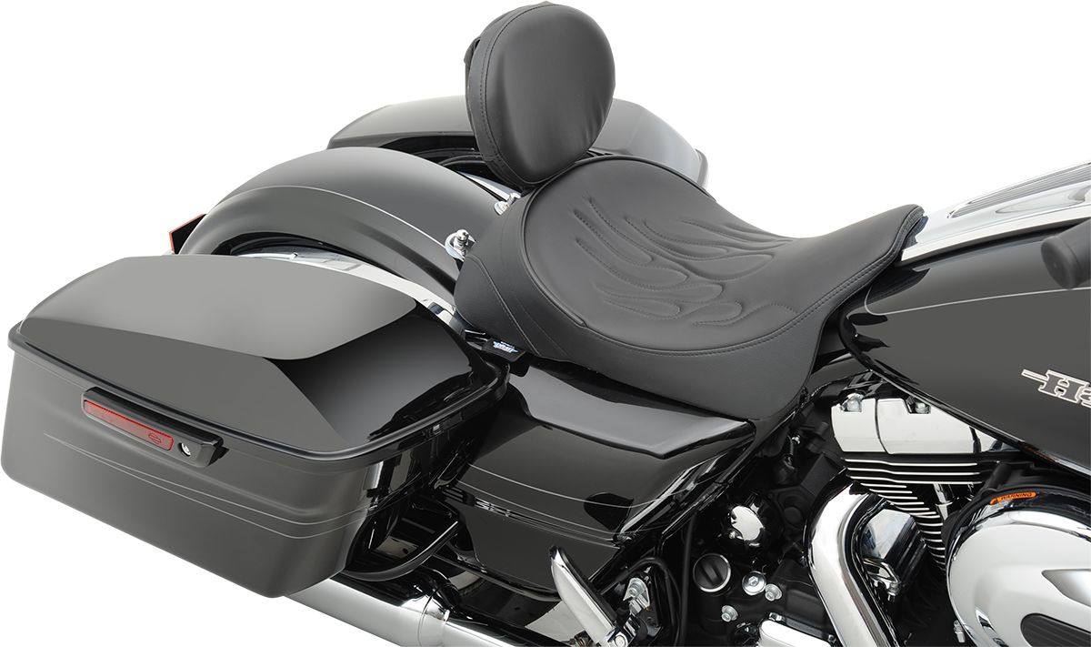 Drag Specialties ドラッグスペシャリティーズ ソロシート ダブルブラケット フレイム FL 2008-17 【SEAT SOLO DBR FLM 8-17FL [0801-0887]】 HARLEY-DAVIDSON ハーレーダビッドソン シート シート関連 外装