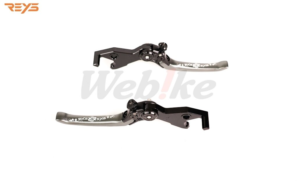 REYS レイス Aluminum Brake Lever Set DRG 1.0／2.0，MMBCU，KRN，TIG TIG UR1 UR2 2 3 PULSE VIVA MIX 1.0 2.0 KRN MMBCU EC-05 PGO SYM YAMAHA ヤマハ ブレーキレバー ハンドル周辺パーツ ハンドル カラー：グレー / タイプ：スタンダードバージョン (ロング)