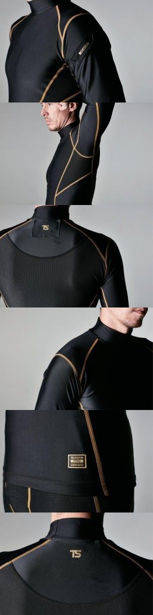 TSDESIGN ティーエスデザイン ハイネックロングスリーブシャツ アンダーシャツ・イ...