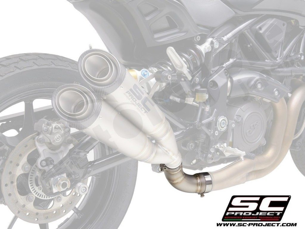 SC-PROJECT SCプロジェクト フルチタン キャタライザーキャンセル リンクパイプ FTR 1200 INDIAN MOTORCYCLE インディアン エキゾーストパイプ マフラー