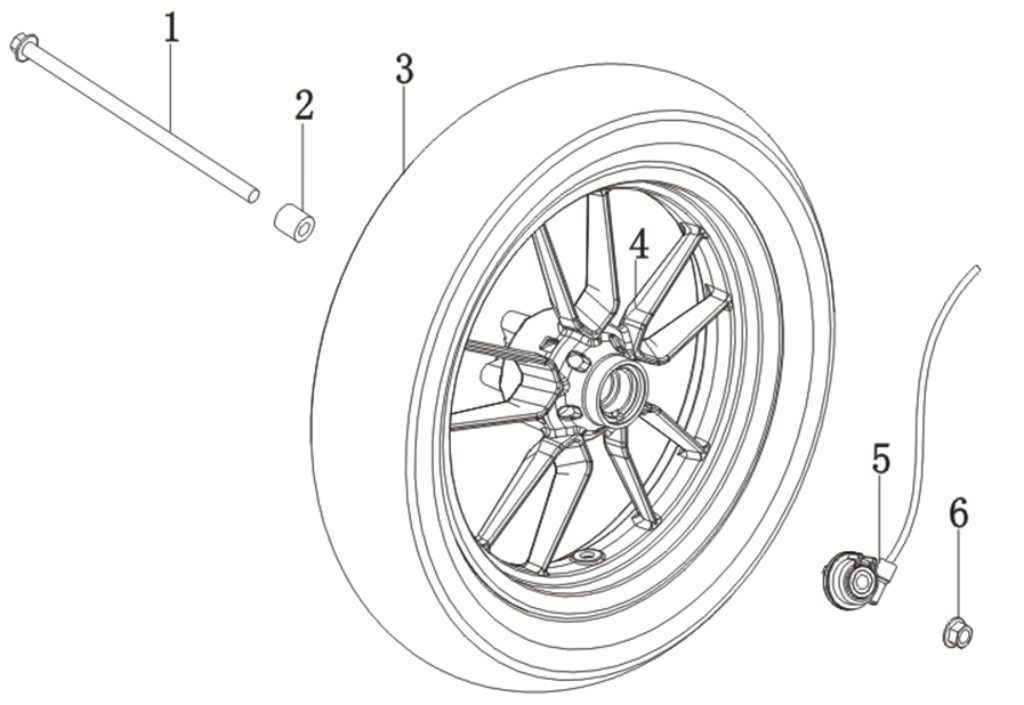 GPX純正部品 ジーピーエックス純正部品 WHEEL、FRONT BLACK DEMON-150GR GPX GPX