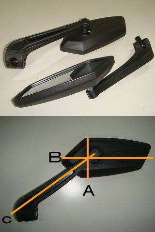 KOSO コーソー KOSOバックミラー GTミラー ネジ径 10mm 汎用 ミラー ハンドル