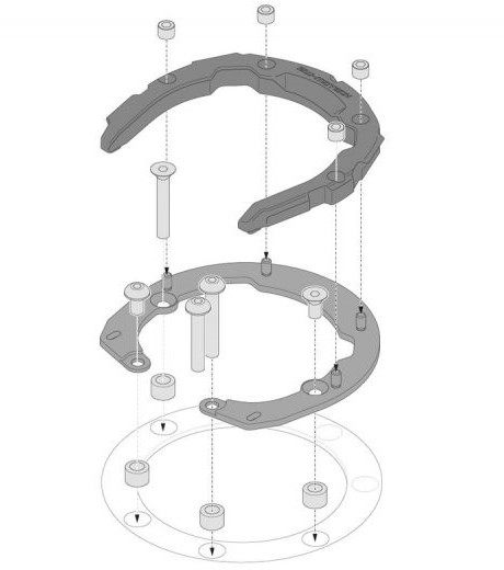 SW-MOTECH SWモテック PROタンクリング 390 ADVENTURE 790 R 890 SM T 990 SUPER DUKE KTM バッグ・ボックス取り付けステー 車体用バッグ・ケース