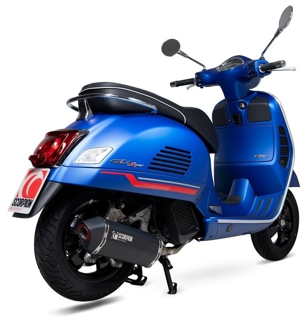 For Vespa - SCORPION スコーピオン セルケトパラレル スリップオンマフラー GTS125iGET Vespa ベスパ マフラー サイレンサー素材：ブラックセラミック