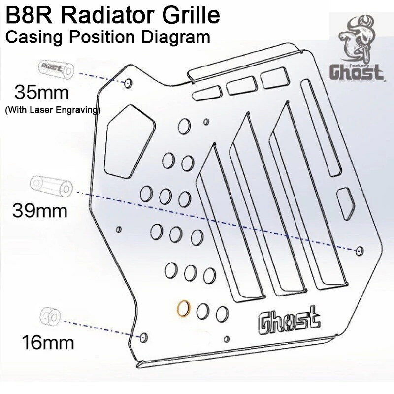 Ghost Factory ゴーストファクトリー Radiator Cover (without Air Guide) CYGNUS ...