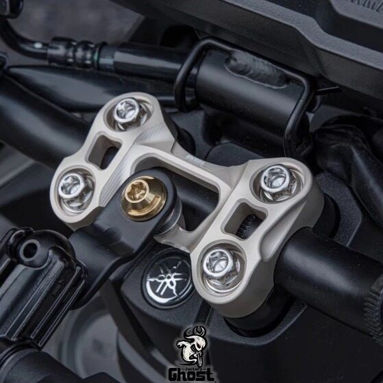 Ghost Factory ゴーストファクトリー Multi-functional Handlebar Decoration Cover BWS (liquid-cooled)/FORCE 2.0 etc AUGUR EMF FORCE LIMI 115 YAMAHA ヤマハ ハンドルバークランプ ハンドル周辺パーツ ハンドル カラー：Gold