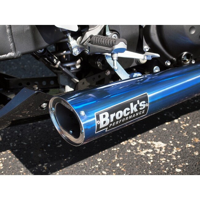 Brock’s ブロックス チタンサイドワインダー レースバッフル ブルーアノダイズド ZZR1400 ZX-14 KAWASAKI カワサキ フルエキゾーストマフラー マフラー