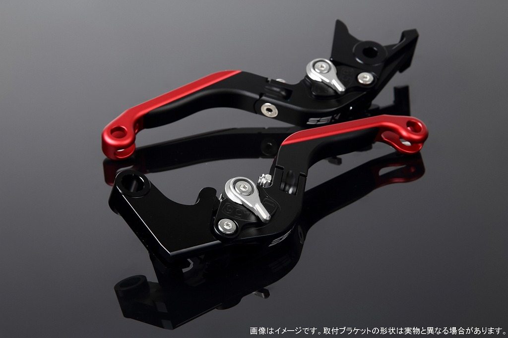 SPEEDRA スピードラ アルミビレットアジャストレバーセット 可倒延長式 1400GTR ZX-14R ZZR1400 (ZX-14) KAWASAKI カワサキ KAWASAKI カワサキ KAWASAKI カワサキ KAWASAKI カワサキ レバー本体カラー：マットブラック / アジャスターカラー：マットシルバー