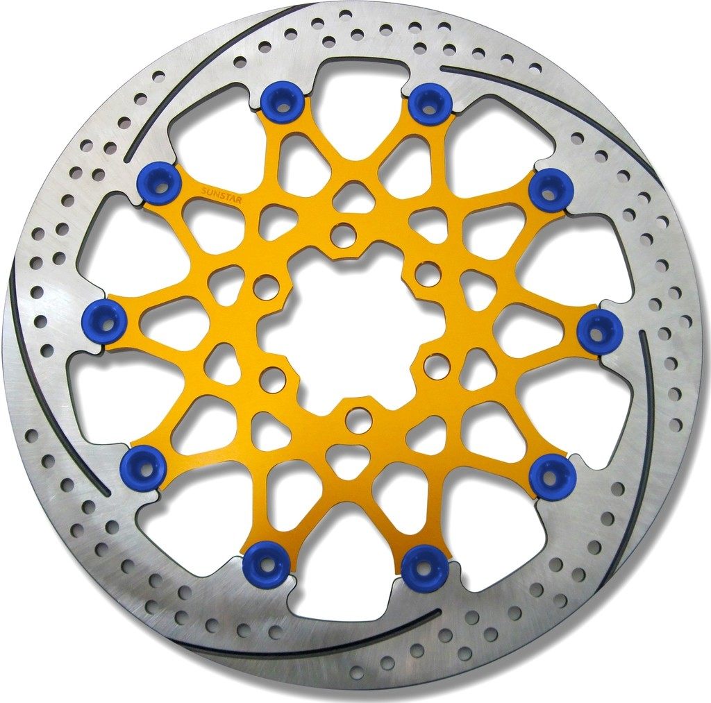 SUNSTAR サンスター PREMIUM RACING [プレミアムレーシング] フロントディスクローター 125 DUKE 200 250 390 RC KTM ブレーキディスクローター ブレーキ ピンカラー：ブルー / フローティングタイプ：セミフローティング