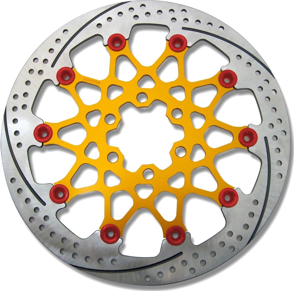 SUNSTAR サンスター PREMIUM RACING [プレミアムレーシング] フロントディスクローター 125 DUKE 200 250 390 RC KTM ブレーキディスクローター ブレーキ ピンカラー：レッド / フローティングタイプ：フルフローティング