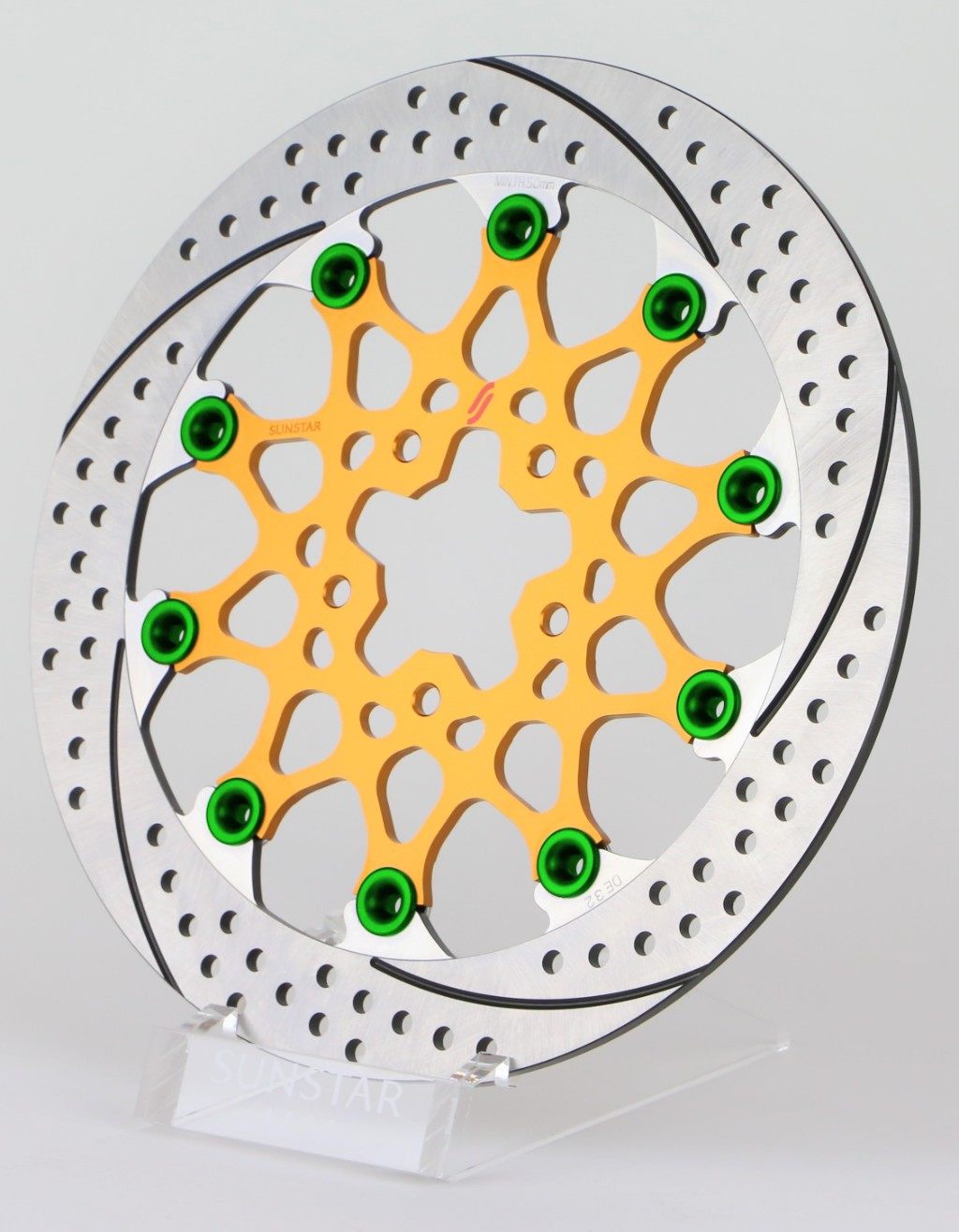 SUNSTAR サンスター PREMIUM RACING [プレミアムレーシング] フロントディスクローター 790 DUKE 890 KTM ブレーキディスクローター ブレーキ 左用 / ピンカラー：グリーン / フローティングタイプ：セミフローティング