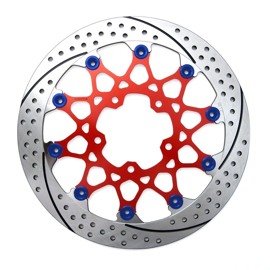 SUNSTAR サンスター PREMIUM RACING [プレミアムレーシング] フロントディスクローター MV AGUSTA アグスタ ブレーキディスクローター ブレーキ 左用 / ピンカラー：ブルー / フローティングタイプ：フルフローティング
