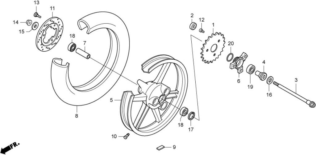 HRC エイチアールシー リアホイールダンパー NSF250R HONDA ホンダ ハブダンパー ホイール関連 足回り
