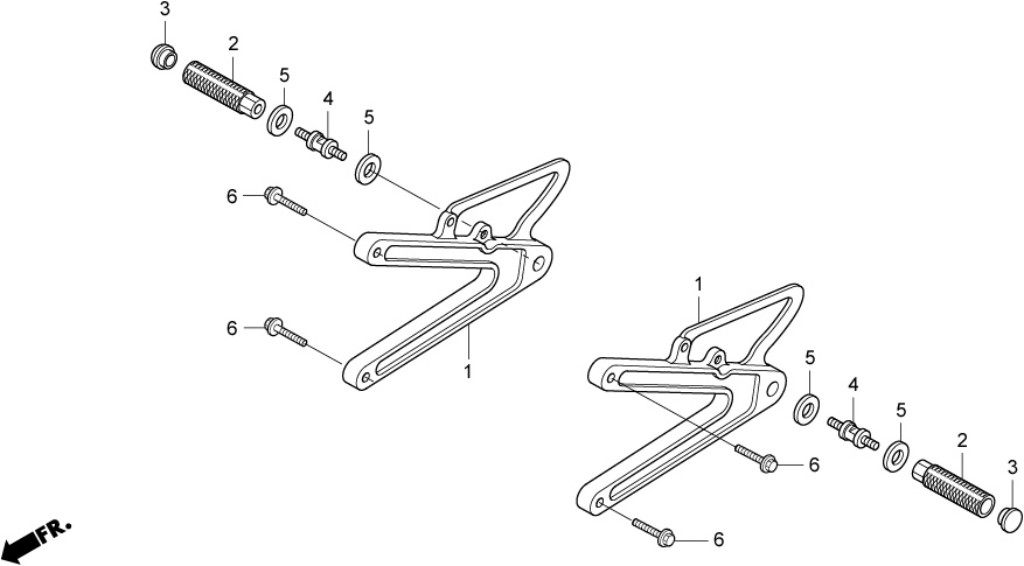HRC エイチアールシー ステップアームエンド NSF250R HONDA ホンダ その他ステップオプション・補修部品 ステップ 足回り