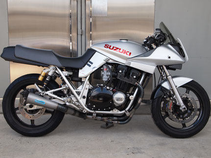 SSP Factory SSPファクトリー WAGIRIマフラー フルエキゾーストマフラー GSX750 S GSX1100 SUZUKI スズキ マフラー カラー：黒皮 / タイプ：メガホンSTDタイプ / インナーバッフル：レーシングタイプ