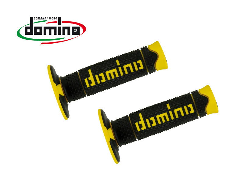 domino ドミノ オフロード DSH グリップ HONDA ホンダ YAMAHA ヤマハ SUZUKI スズキ KAWASAKI カワサキ DUCATI ドゥカティ HUSQVARNA ハスクバーナ BMW ハンドル カラー：ブラック×イエロー