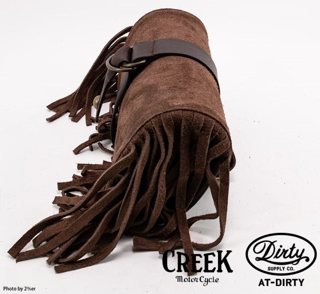 2%er ツーパーセンター 【CREEK MOTORCYCLE×AT-DIRTY】レザー フリンジ ツールバッ...