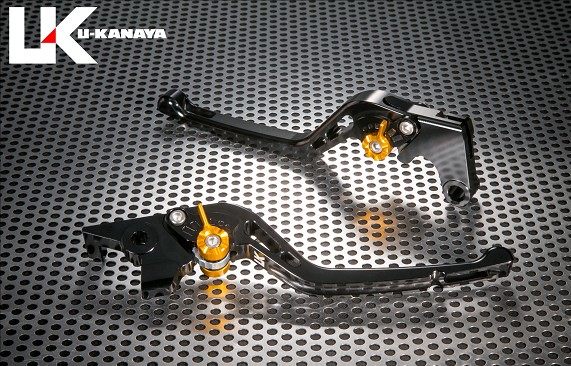 U-KANAYA ユーカナヤ GPタイプ アルミビレットレバーセット SR400 YAMAHA ヤマハ ブレーキ・クラッチレバーセット ハンドル周辺パーツ ハンドル レバーカラー：ブラック / アジャスターカラー：ブラック / レバータイプ：ロング(レバー部全長：約173mm)