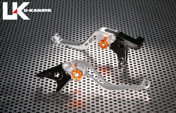 U-KANAYA ユーカナヤ スタンダードタイプ アルミビレットレバーセット CB1300SF CB1300スーパーボルドール HONDA ホンダ ブレーキ・クラッチレバーセット ハンドル周辺パーツ ハンドル レバーカラー：シルバー / アジャスターカラー：レッド