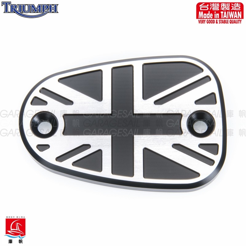 GarageSaiL ガレージセイル ユニバーサルブリティッシュフラッグスタイル マスターシリンダーキャップ TRIUMPH 空冷／水冷 SPEED MASTER THRUXTON900 BONNEVILLE AMERICA790 SCRAMBLER T120V T100 SE Thruxton AMERICA トライアンフ ブレーキ