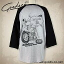 GOODS グッズ BADASS RAG 3／4 スリーブTシャツ