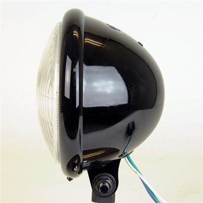 GOODS グッズ 5-3/4インチ ベイツタイプヘッドライト グロス ボトムマウント H4 ヘッドライト 灯火類 電装系 2