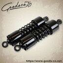 GOODS グッズ G-SUSPENTION280 ブラック 14-10 CB400SS ： XS650 ： 250TR ： W400 ： W650 (上部取付穴径14mm、下部取付穴径10mmの車種に対応)