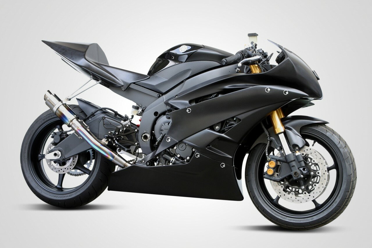 401 cc 〜750 cc  - K-FACTORY ケイファクトリー FRC チタン スリップオンマフラー GPタイプ 1本出し YZF-R6 YAMAHA ヤマハ マフラー