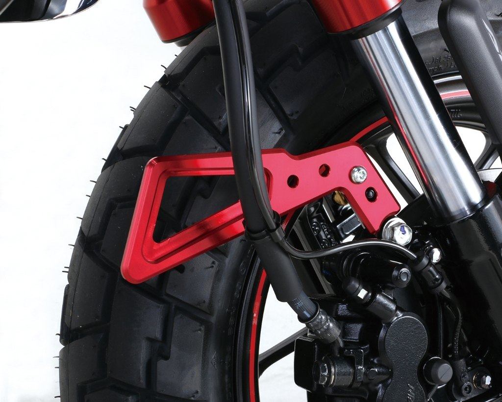 KITACO キタコ ブレーキホースガード モンキー125 HONDA ホンダ ブレーキホース・ワイヤーガイド ブレーキ カラー：レッド 2