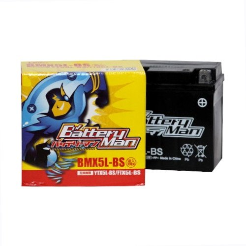 Battery Man バッテリーマン バッテリー BMX5L-BS(YTX5L-BS 互換)(液入充電済み)