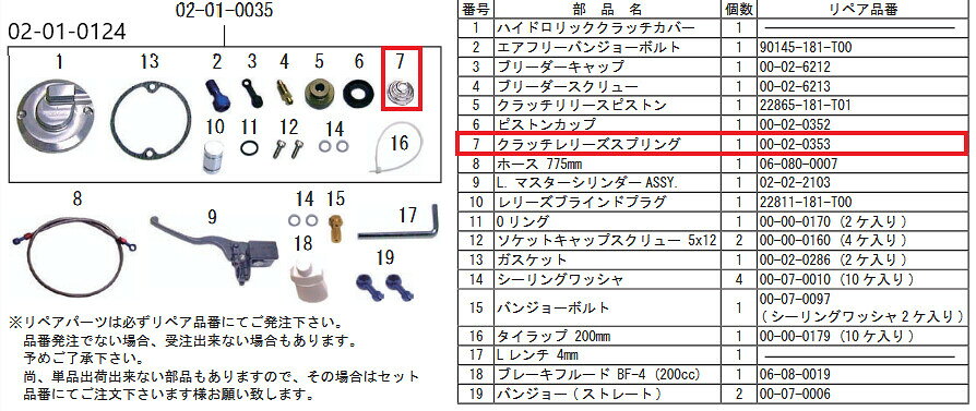 SP武川 SPタケガワ クラッチレリーズスプリング/02-01-0035用 12V ゴリラ モンキー 6V BAJA HONDA ホンダ その他クラッチオプション・補修部品 駆動系