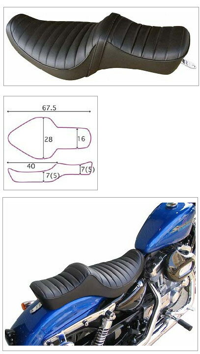 K＆H ケイアンドエイチ キング＆クイーン3 ADタック SPORTSTER [スポーツスター] HARLEY-DAVIDSON ハーレーダビッドソン シート シート関連 外装