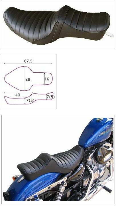 K＆H ケイアンドエイチ キング＆クイーン3 BDタック SPORTSTER [スポーツスター] HARLEY-DAVIDSON ハーレーダビッドソン シート シート関連 外装