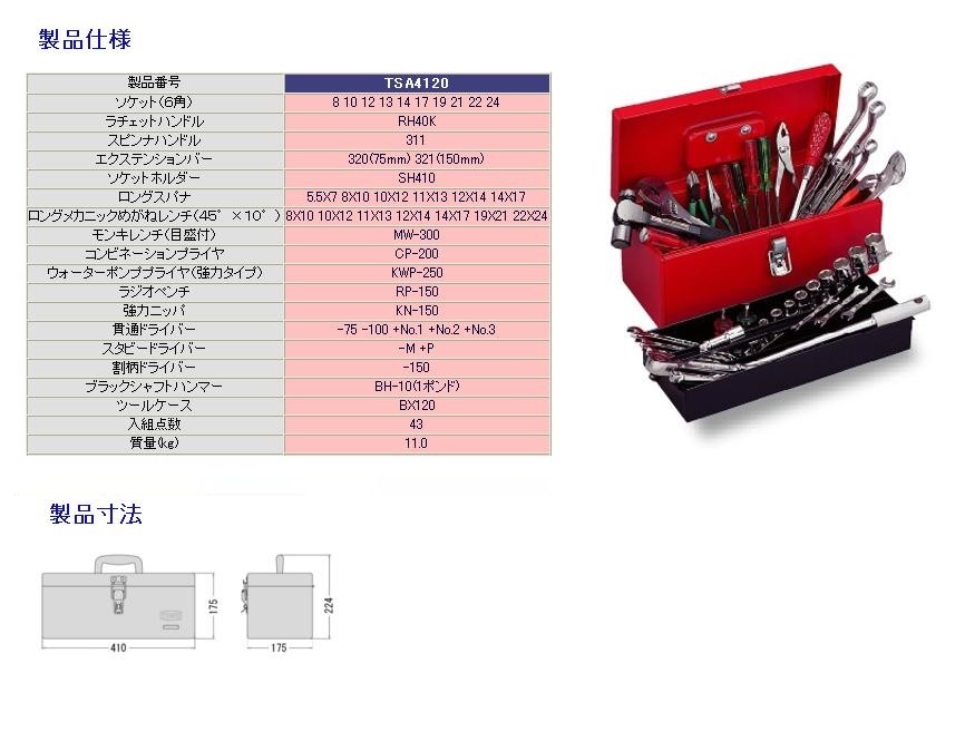 TONE トネ ツールセット／12．7mm セット工具