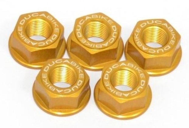 DUCABIKE (DBK) ドゥカバイク (ディービーケー) リアスプロケット ナットセット DUCATI ドゥカティ スプロケットボルト・ナット 駆動系 カラー：ゴールド