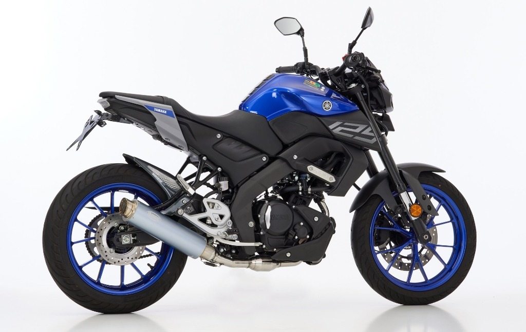 Mufflers - HURRIC フリック TEC One フルエキゾーストマフラー(1-1) MT-125 YZF-R125 YAMAHA ヤマハ フルエキゾーストマフラー マフラー material：aluminium titanium look（colour：silver）