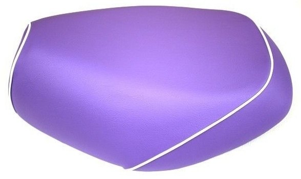 GRONDEMENT グロンドマン 国産シートカバー 張替タイプ ジョグ YAMAHA ヤマハ シートカバー 座面カラー：パープル／後部カラー：パープル／パイピングカラー：白 外装