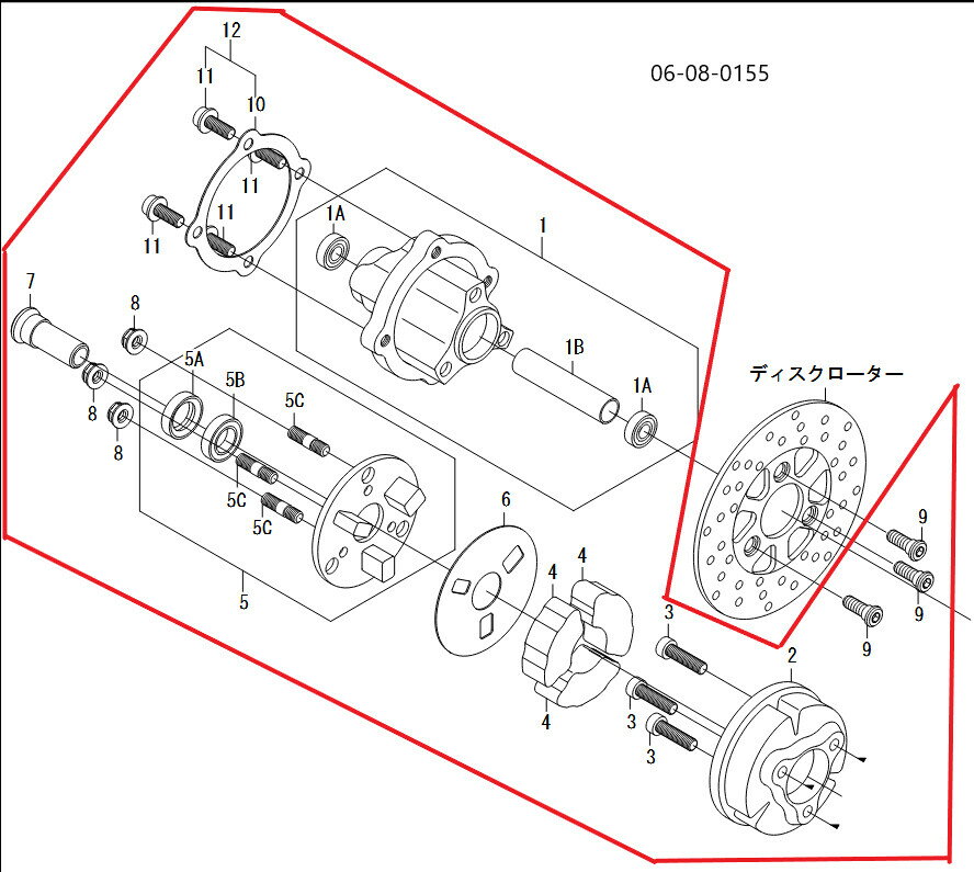 SP武川 SPタケガワ リアディスクダンパーハブキット ハブダンパー ホイール関連 足回り