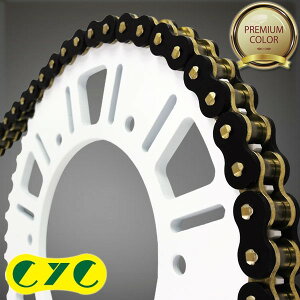 CYC CHAIN CYCチェーン バイクチェーン:420-120L カラーチェーン【プレミアムカラー】(ブラック/ゴールド) 120リンク以下の車両 チェーン 駆動系