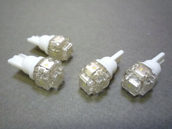 AMC アジアンモータース LED球（T10ウェッジ） ホワイト FLUX-5連　4個入 LED電装...