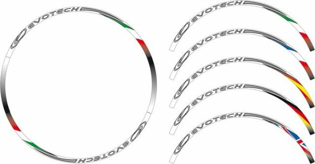 EVOTECH エボテック ホイールステッカー「COOL FLAG STRIPE」 リムステッカー・リムストライプ 外装