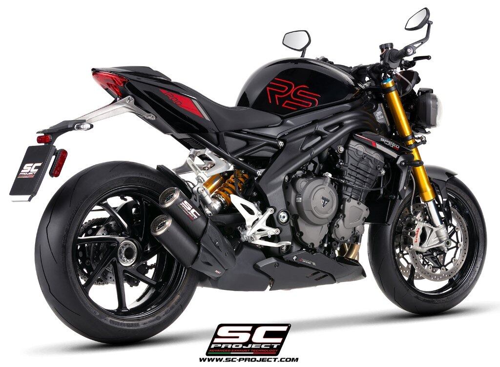 SC-PROJECT SCプロジェクト CR-T ツイン スリップオンサイレンサー【公道走行可】 SPEED TRIPLE 1200 RS TRIUMPH トライアンフ スリップオンマフラー マフラー