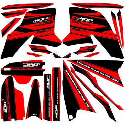 MDF エムディーエフ 車種別グラフィックデカールキット WR250Rアタッカ WR250X YAMAHA ヤマハ グラフィックキット 外装 ■コンプリートデカール（フルセット）