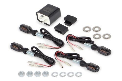 SP武川 SPタケガワ ストリームラインミニLEDウインカー(スモーク)/汎用DC12V(4個セット) DC12V車 ウインカー 灯火類 電装系