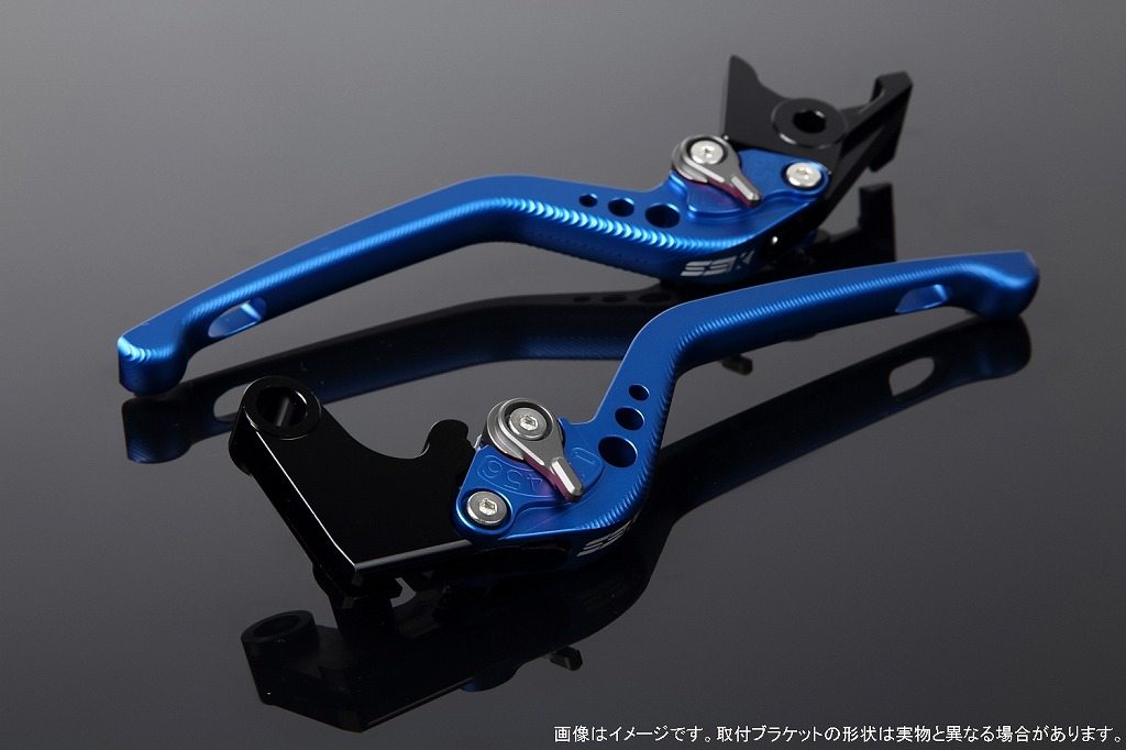 SPEEDRA スピードラ アルミビレットアジャストレバーセット 3Dロング HONDA ホンダ ブレーキ・クラッチレバーセット ハンドル周辺パーツ ハンドル レバー本体カラー：マットブルー / アジャスターカラー：マットチタン