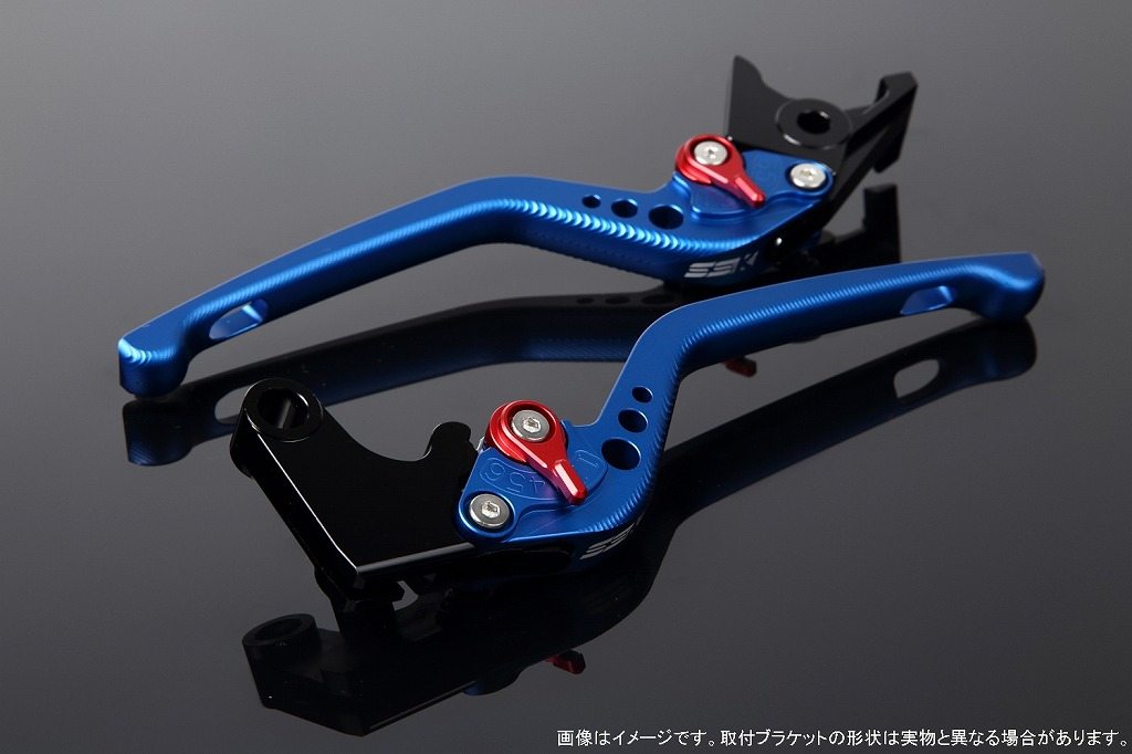 SPEEDRA スピードラ アルミビレットアジャストレバーセット 3Dロング GSX-R750 GSX-R600 GSX-R1000 GSX-R1000R GSX-S1000 GSX-S1000F GSX-S1000カタナ SUZUKI スズキ ブレーキ・クラッチレバーセット ハンドル周辺パーツ ハンドル レバー本体カラー：マットブルー