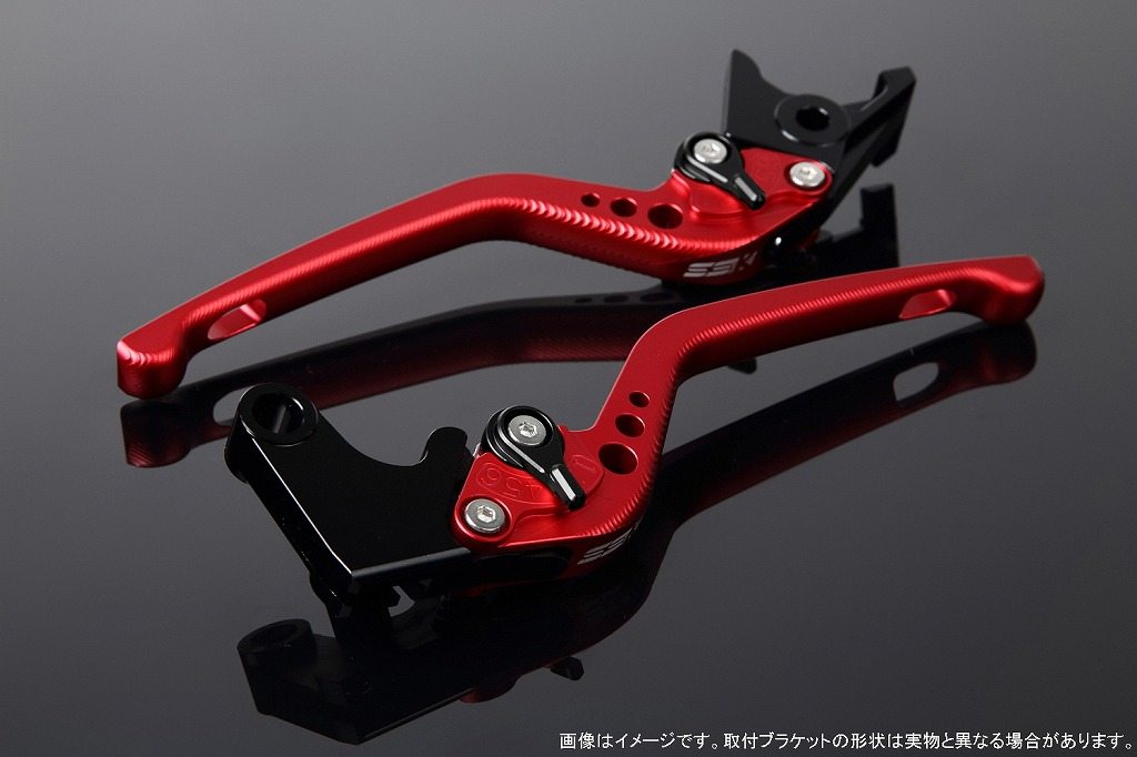 SPEEDRA スピードラ アルミビレットアジャストレバーセット 3Dロング HONDA ホンダ ブレーキ・クラッチレバーセット ハンドル周辺パーツ ハンドル レバー本体カラー：マットレッド / アジャスターカラー：マットブラック